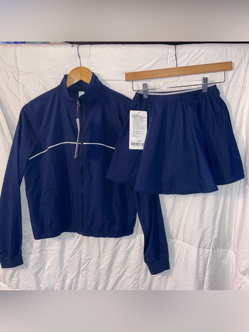 NWT Lulu Lemon Womens Navy Tennis Skirt and Jacket